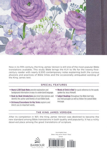 KJV Study Bible KJV Study Bible - Large Print [Hummingbird Lilacs], (Hardcover)