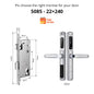 Tuya Wifi App Waterproof Smart Door Lock Aluminum Biometric Lock Fingerprint Door Handle Digital Keyless Lock for Glass Sliding