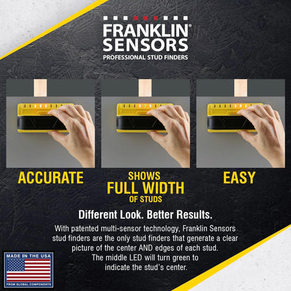 Prosensor M90 Stud Finder with 9-Sensors, Wood & Metal Stud Detector/Wall Scanner, Made in the USA