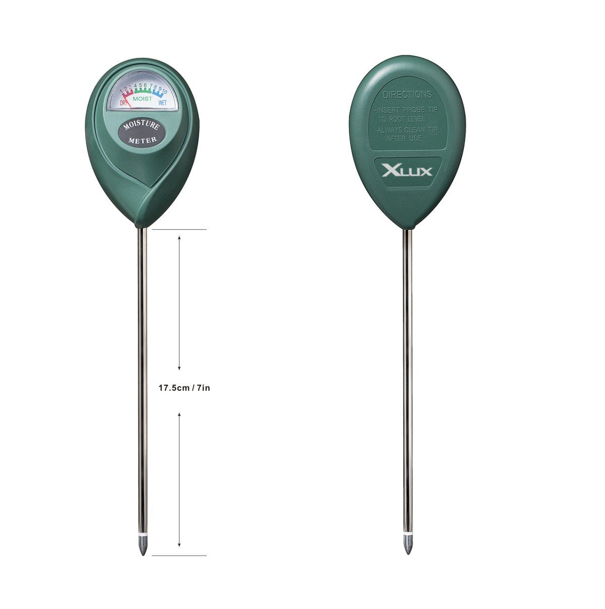 Soil Moisture Sensor Meter Water Monitor, Hygrometer for Gardening, Farming,Plants, No Batteries Required, 2 Pack