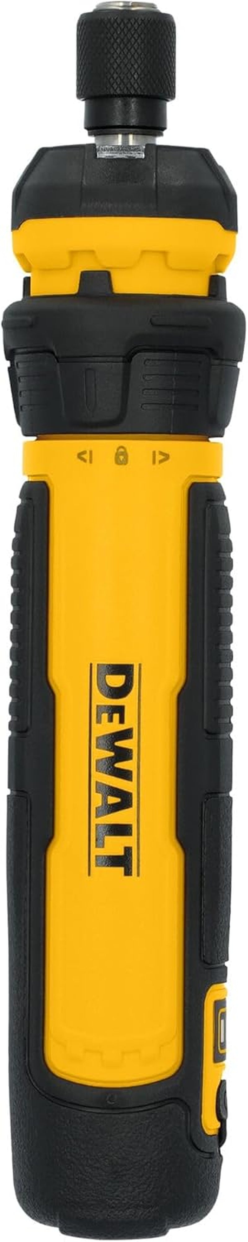 Cordless Screwdriver, 4V USB Rechargeable Electric Screwdriver with 12 Pcs Screwdriver Bit Set, LED Light, FLEXDRIVE Control, Compact, Ergonomic (DWHT66719)