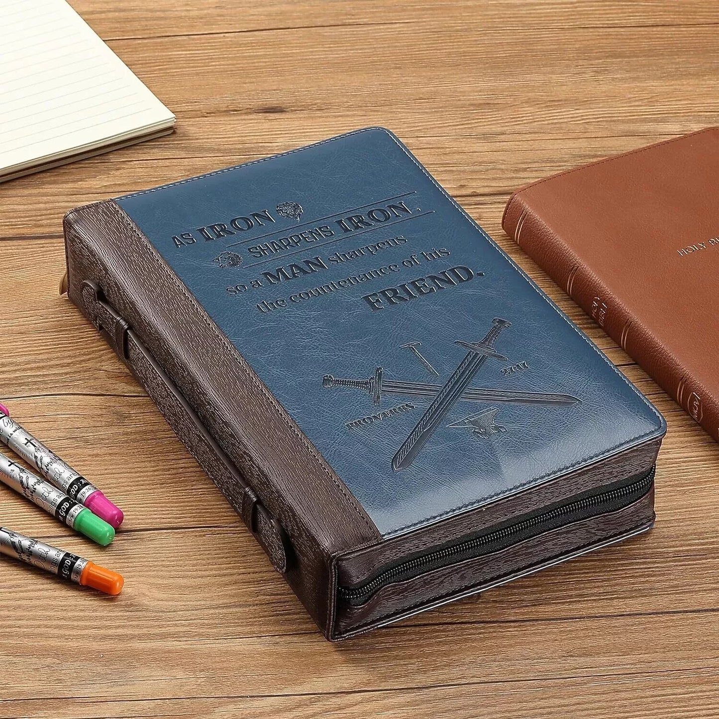 - Fundas Biblicas Para Hombres, 10,7" X 7,5" X 2,4, Estuche Para La Biblia P...
