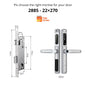 Tuya Wifi App Waterproof Smart Door Lock Aluminum Biometric Lock Fingerprint Door Handle Digital Keyless Lock for Glass Sliding
