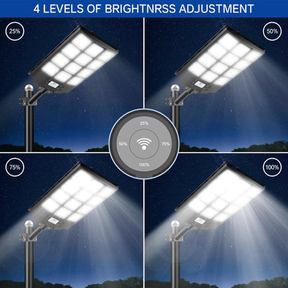 Solar Street Light 4600W, Large Size Extra Bright, Outdoor Dusk to Dawn 380000 Lumens with Motion Sensor
