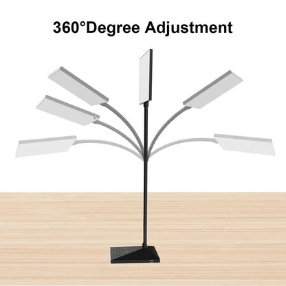 Dimmable LED Desk Lamp with USB Charge Port Touch Control Eye-Caring Adjustable Memory Function Table Lamp for Home Office Bedroom Nightstand-Black