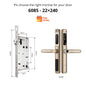 Tuya Wifi App Waterproof Smart Door Lock Aluminum Biometric Lock Fingerprint Door Handle Digital Keyless Lock for Glass Sliding