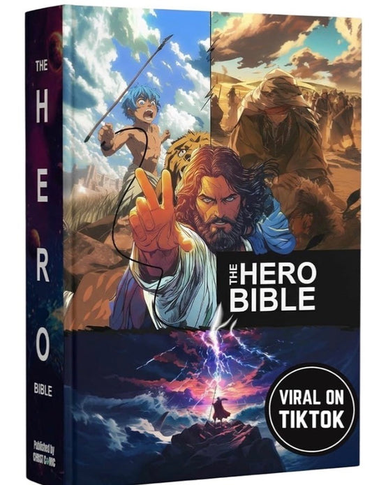 The Hero Bible (Hardcover Book) - Comic Book Bible - Action Bible with Stunning