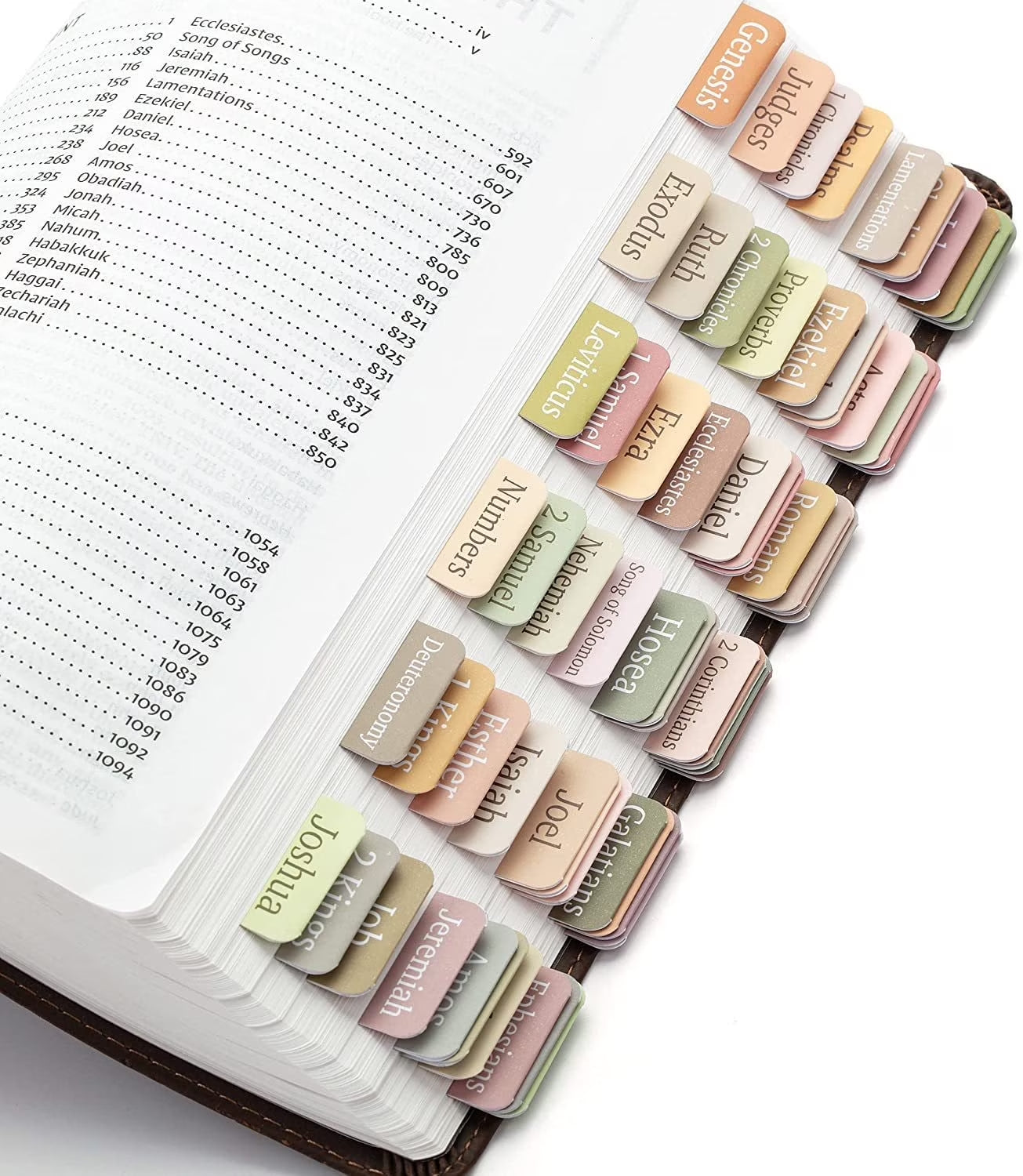 75 Pieces Bible Tabs, Laminated Bible Tabs for Women, Gold Foil Bible Tabs for Study Bible Easy to Read Apply Tab Dividers Book Index Tabs for Bible, Scripture Journaling Accessories, Bible