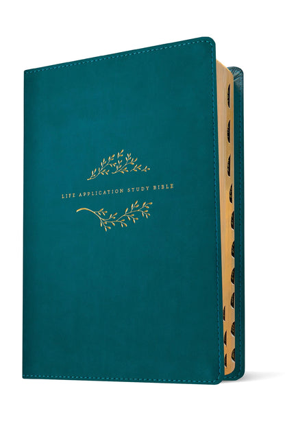 KJV Life Application Study Bible, Third Edition, Large Print (Leatherlike, Teal Blue, Indexed, Red Letter) (Hardcover)