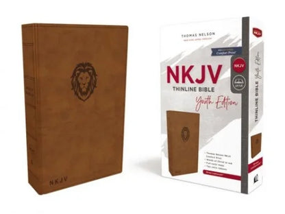 Nkjv, Thinline Bible Youth Edition, Leathersoft, Brown, Red Letter Edition, Comfort Print, (Hardcover)