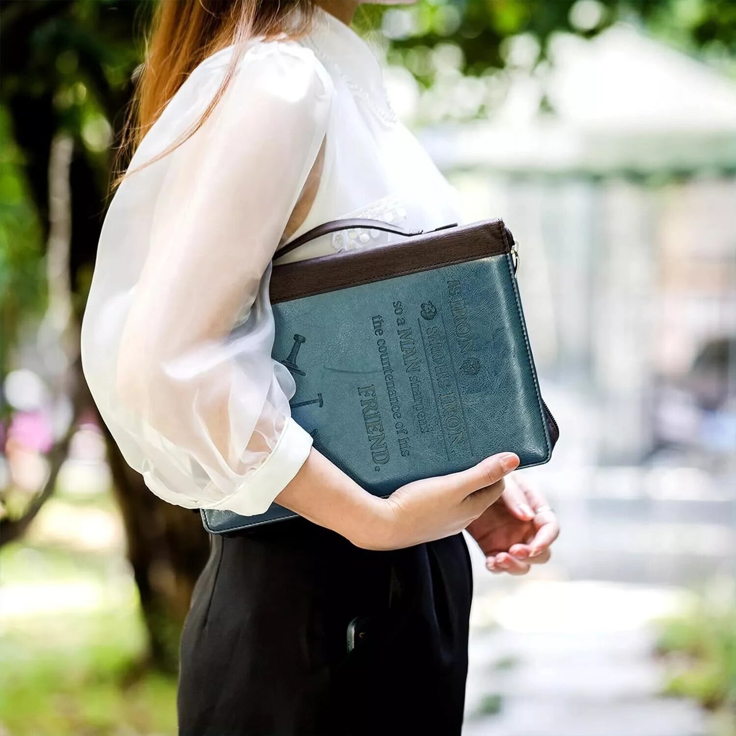- Fundas Biblicas Para Hombres, 10,7" X 7,5" X 2,4, Estuche Para La Biblia P...