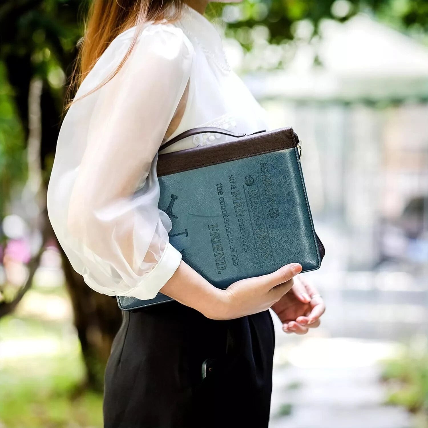 - Fundas Biblicas Para Hombres, 10,7" X 7,5" X 2,4, Estuche Para La Biblia P...