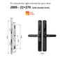Tuya Wifi App Waterproof Smart Door Lock Aluminum Biometric Lock Fingerprint Door Handle Digital Keyless Lock for Glass Sliding
