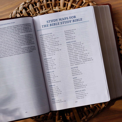 Nkjv, the Bible Study Bible, Leathersoft, Brown, Comfort Print: a Study Guide for Every Chapter of the Bible, (Hardcover)