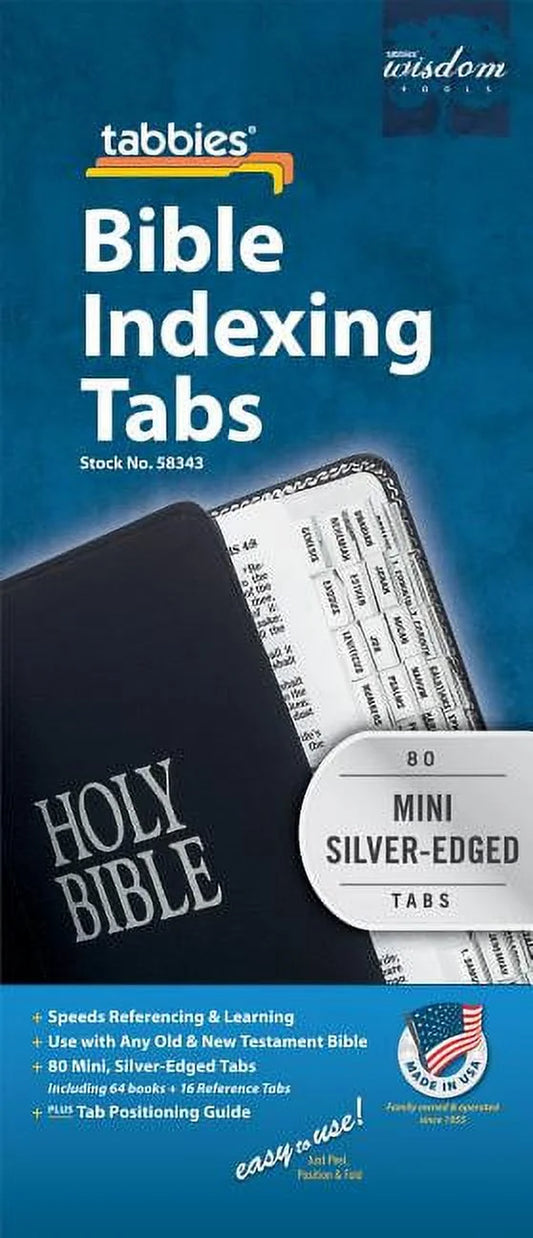 Mini Silver-Edged Self-Adhesive Index Tabs, 80 Count