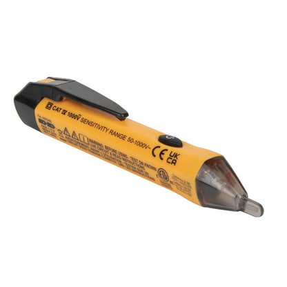 NCVT1P Voltage Tester, Non-Contact Low Voltage Tester Pen, 50V to 1000V AC, Audible and Flashing LED Alarms, Pocket Clip