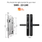 Tuya Wifi App Waterproof Smart Door Lock Aluminum Biometric Lock Fingerprint Door Handle Digital Keyless Lock for Glass Sliding