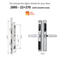 Tuya Wifi App Waterproof Smart Door Lock Aluminum Biometric Lock Fingerprint Door Handle Digital Keyless Lock for Glass Sliding