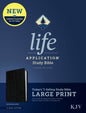 KJV Life Application Study Bible, Third Edition, Large Print (Bonded Leather, Black, Red Letter), (Hardcover)