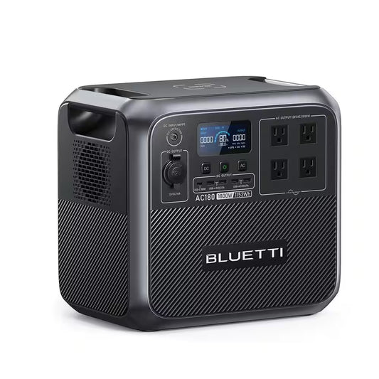 1800W Continuous/2700-Watt Peak Output Power Station AC180 Push Button Start Lifepo4 Battery Solar Generator for Outdoor