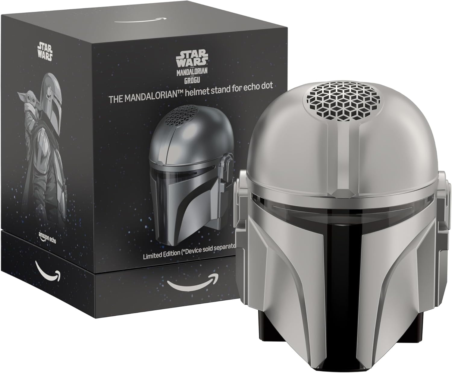 All-New Limited Edition, Star Wars the Mandalorian Helmet Stand for  Echo Dot (4Th & 5Th Generation)