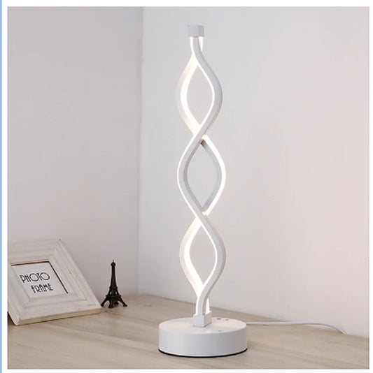 Wave Type LED Desk Lamp Plug-In Three-Color Temperature Desk Lamp
