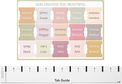 75 Pieces Bible Tabs, Laminated Bible Tabs for Women, Gold Foil Bible Tabs for Study Bible Easy to Read Apply Tab Dividers Book Index Tabs for Bible, Scripture Journaling Accessories, Bible
