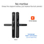 Tuya Wifi App Waterproof Smart Door Lock Aluminum Biometric Lock Fingerprint Door Handle Digital Keyless Lock for Glass Sliding