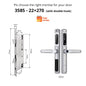 Tuya Wifi App Waterproof Smart Door Lock Aluminum Biometric Lock Fingerprint Door Handle Digital Keyless Lock for Glass Sliding