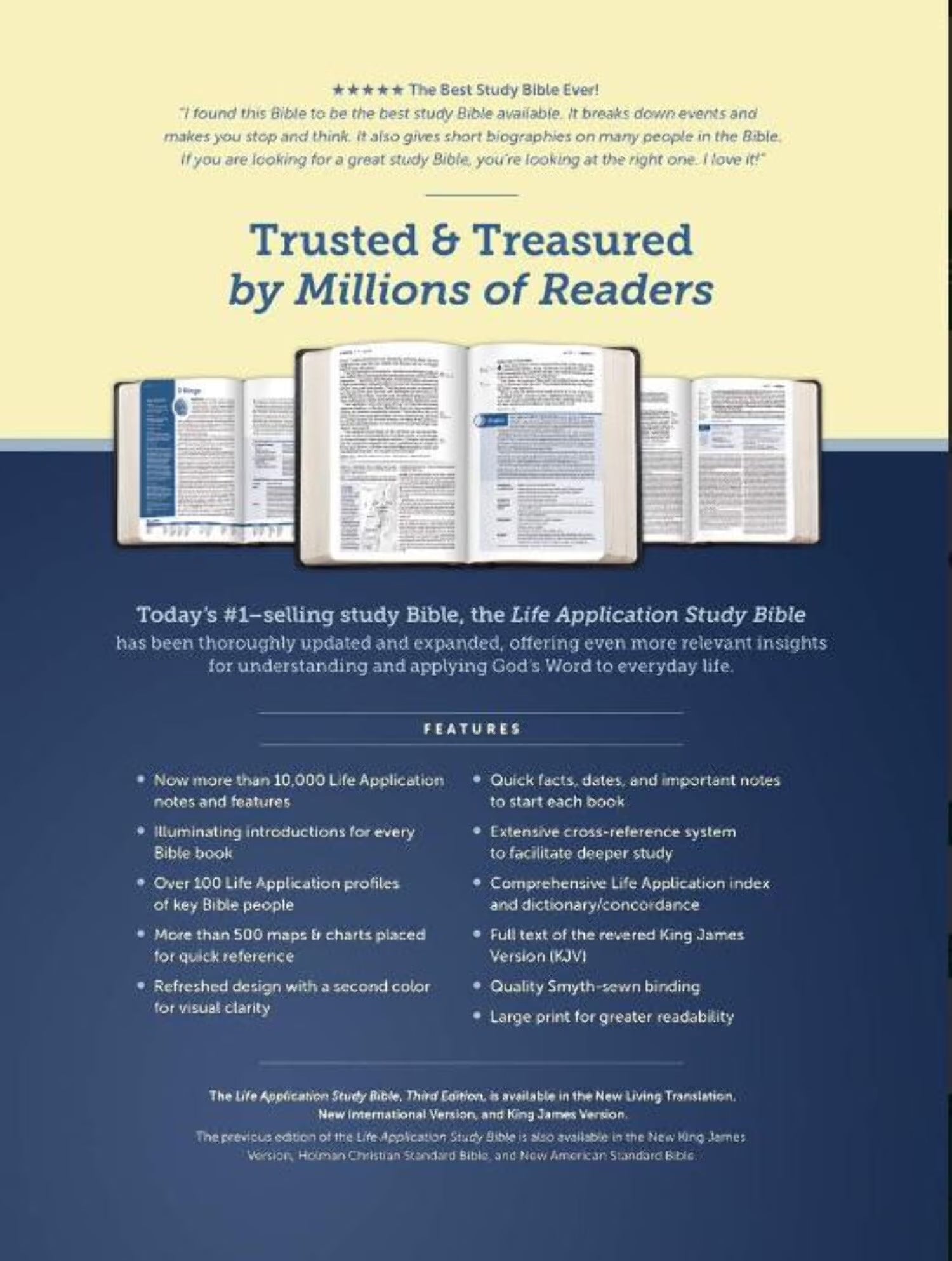 KJV Life Application Study Bible, Third Edition, Large Print (Bonded Leather, Black, Red Letter), (Hardcover)