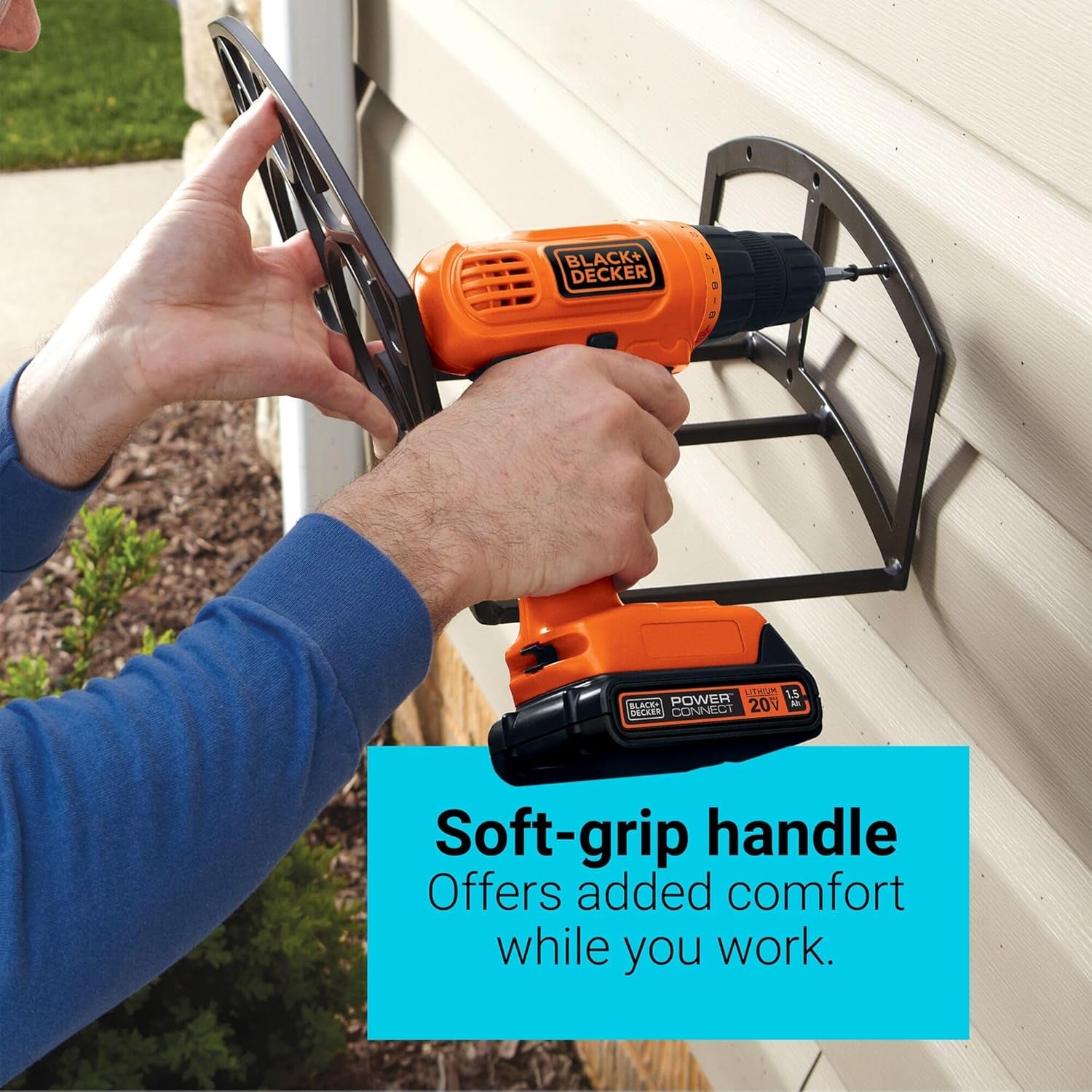 BLACK+DECKER 20V MAX POWERCONNECT Power Drill Cordless Drill Driver Electric Screwdriver with 30 Piece Bit Set, Battery and Charger Included (LD120VA)