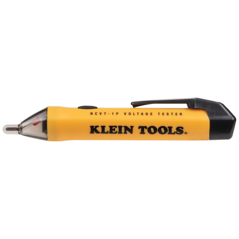 NCVT1P Voltage Tester, Non-Contact Low Voltage Tester Pen, 50V to 1000V AC, Audible and Flashing LED Alarms, Pocket Clip