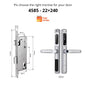 Tuya Wifi App Waterproof Smart Door Lock Aluminum Biometric Lock Fingerprint Door Handle Digital Keyless Lock for Glass Sliding