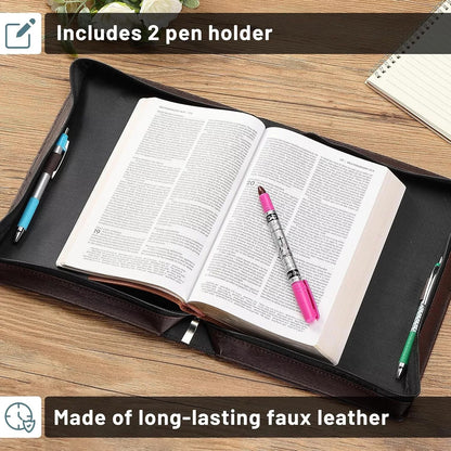 - Fundas Biblicas Para Hombres, 10,7" X 7,5" X 2,4, Estuche Para La Biblia P...